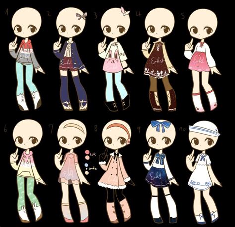 Chibi Clothes Styles Drawing Anime Clothes Drawings Cute Drawings