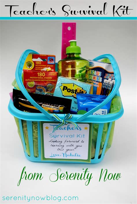 Serenity Now Teacher Survival Kit 1st Day Of School Teacher T