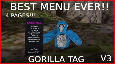 Best Mod Menu Gorilla Tag Youtube