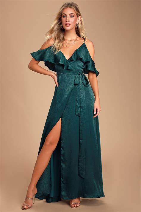 Formal Dresses Gowns Backless Maxi Dresses Maxi Dress Green Ruffled