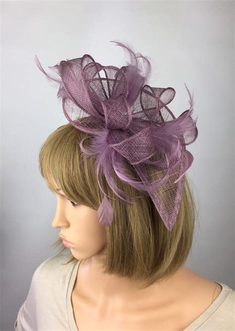 Mauve Fascinator Purple Fascinator Heather Plum Grape Wedding Etsy