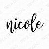 Nicole SVG Nicole Hand Lettered Cursive Texte Nom - Etsy France