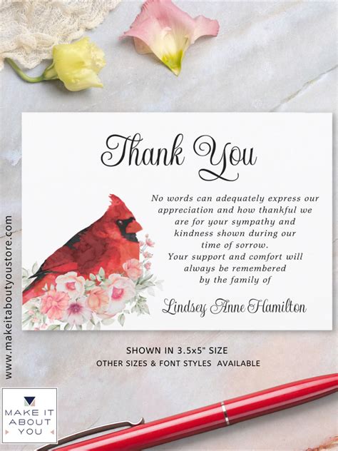 Send thanks for the kindness and compassion shown during your time of