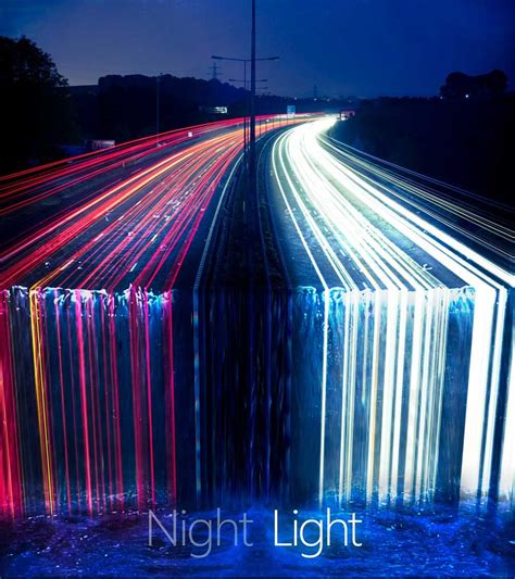 Night Light Creative Project Using Light Trails Distortion