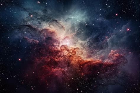 Космическая туманность со звездами и туманностью на фоне обоев фона