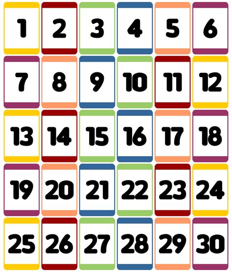 Number Flashcards 1 50 Printable Pdf 2023 Calendar Printable