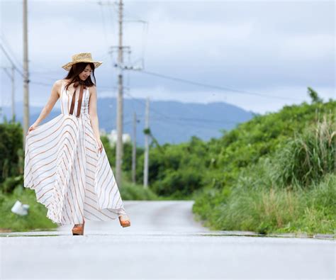 download wallpaper model woman road pretty japanese aika yamagishi section girls in