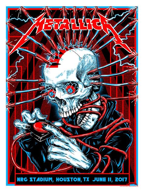 Metallica Houston Poster By Kyler Sharp Release Metallica Art