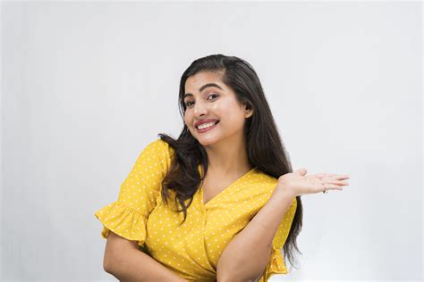 Happy Indian Girl Showing Hand Free Image By Akshay Gupta On