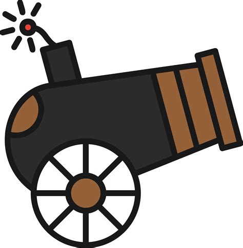 Cannon Line Filled 9428444 Vector Art At Vecteezy