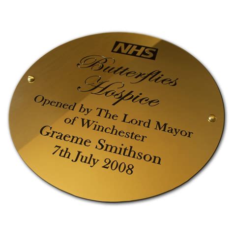 4 Circular Brass Engraved Plaque Name Plate Deep Engraving In Solid Brass Ebay