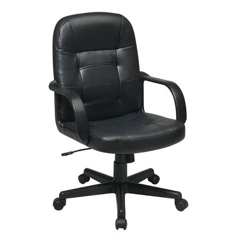 Work Smart Black Eco Leather Executive Office Chair Ec3393 Ec3 The