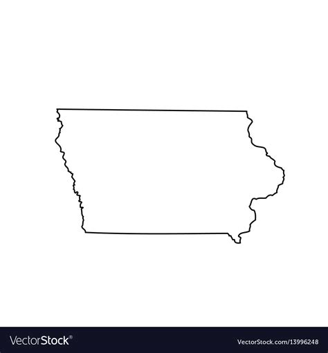 Map Of The Us State Iowa Royalty Free Vector Image