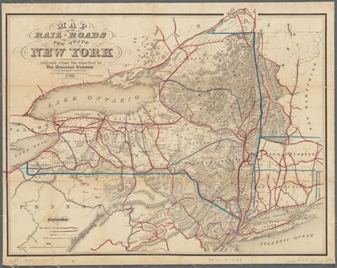 Map Of The Rail Roads Of The State Of New York Nypl Digital Collections