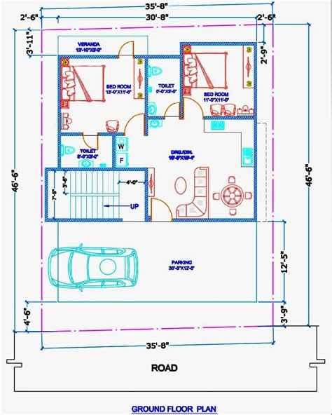 2bhk House Floor Plan Best Floorplan Architectural Plan Hire A Make