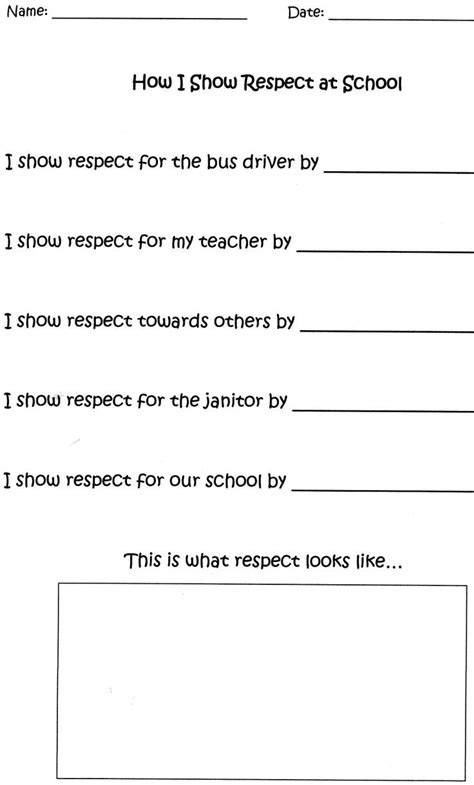 Respect Worksheets For Elementary Social Skills Lessons Respect