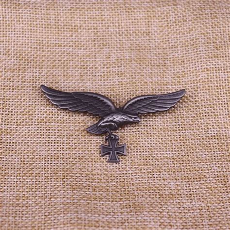 Ww2 German Luftwaffe Eagle Bronze Pin Germany Badge Brooch Replica 9