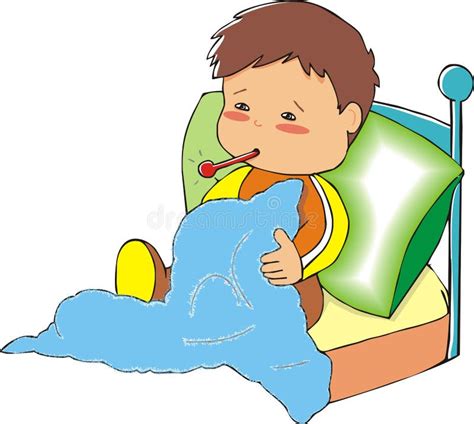 Sick Boy Stock Vector Illustration Of Childhood Bacterial 22884617