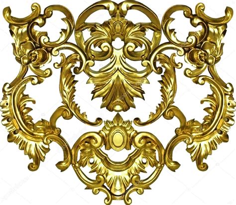Baroque Ornate Art Gold Ornament Textile Fashion Frame — Stock Photo