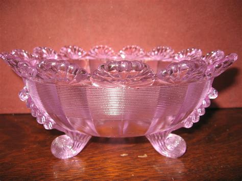 Pink Fluted Carnival Glass Bowl Mint Condition
