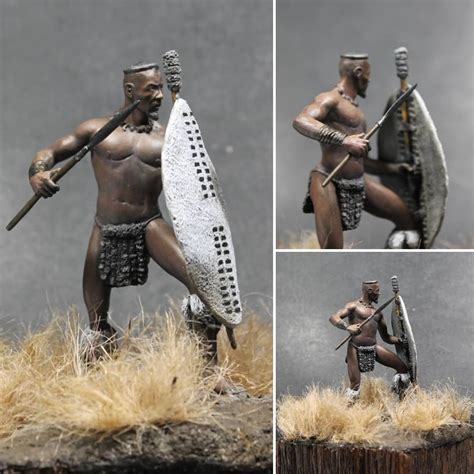 90mm Zulu Warrior Sculpt And Paint Planetfigure Miniatures