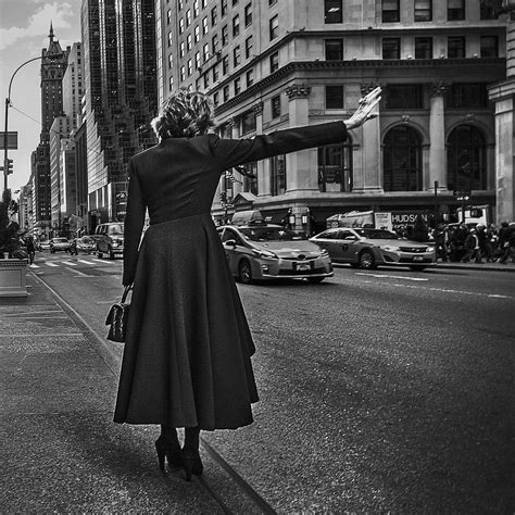 Hd Wallpaper Woman Wearing Black Dress Shirt And Skirt Manhattan Street Wallpaper Flare