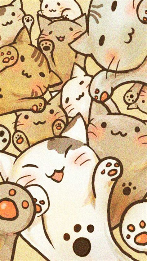 Épinglé Par Nekogaame Sur Cats Fond Décran Chat Bandes Dessinées De