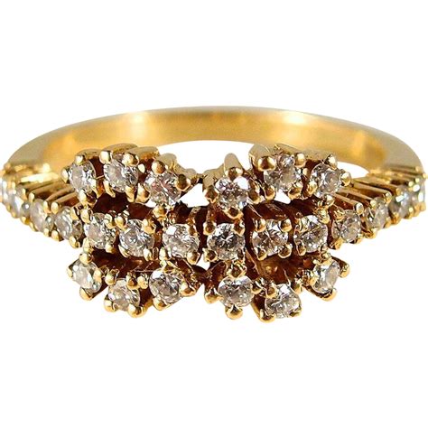 Unique 18k Solid Gold Wedding Band With 26 Natural Diamonds Stamped