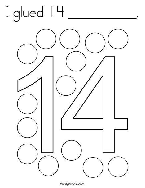 Number Matching Coloring Page Twisty Noodle Kids Lear