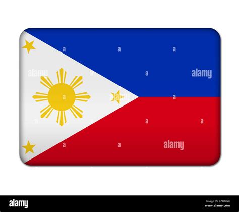 Philippines Flag Button Icon Stock Photo Alamy