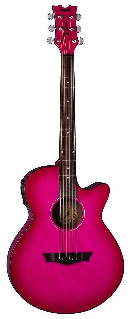 Dean Axs Performer Acoustic Electric Guitar Pink Burst Deluca Music