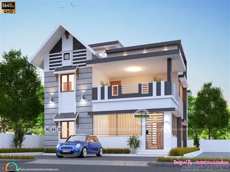 Mixed Roof North Facing House 2689 Sq Ft Kerala Home Design And Floor