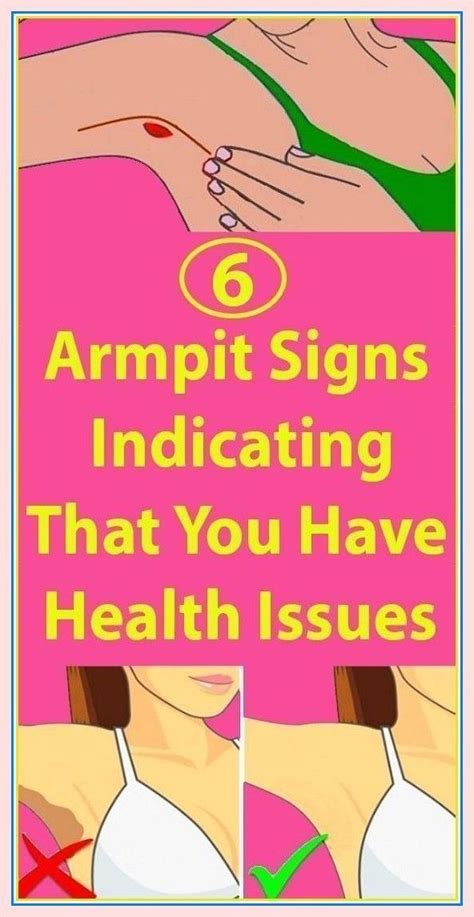 6 Armpit Signs Indicating That You Have Health Issues Infographic