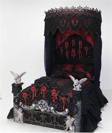 Gothic Bed Of Red And Black Gothic Home Decor Goth Home Decor Gothic