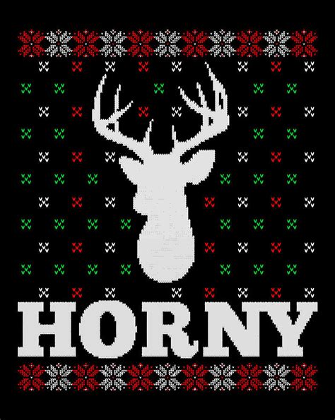 Funny Reindeer Horny Ugly Christmas T Xmas Digital Art By Xuan Tien
