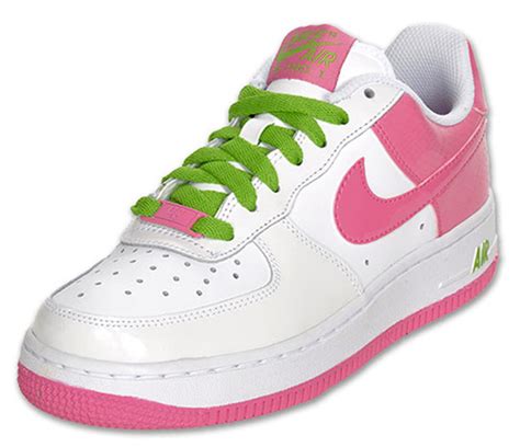 Nike Air Force 1 Low Gs White Gym Pink Green Apple
