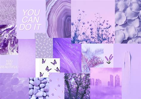 Collage Aesthetic Purple Desktop