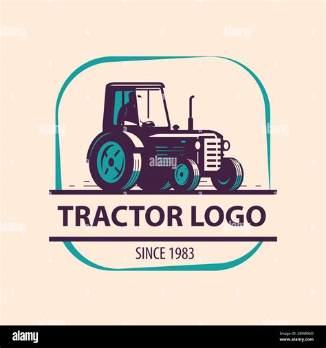 Farm Tractor Logo Agriculture Farm Vector Illustration Stock Vector