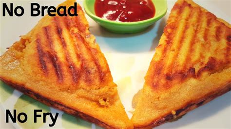 2 Ingredients Sandwich Without Bread No Fry Recipe Quick And Easy