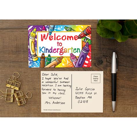 Welcome To Kindergarten Postcards Tcr4860 Teacher Created Resources