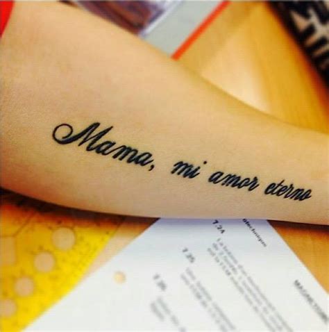 tatuaje frase mamá mi amor esterno tatuajes para mujeres