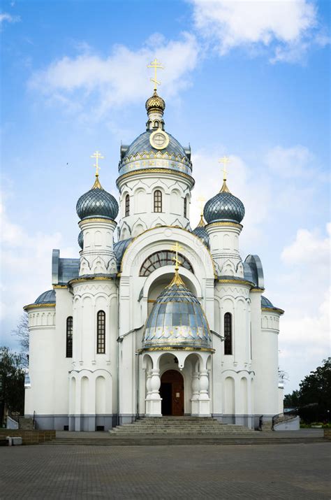 Costruzione Della Chiesa Ortodossa Russa In Bielorussia Immagine Stock
