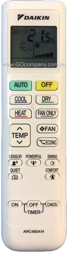 Arc A Daikin Genuine Original Air Conditioner Remote Control