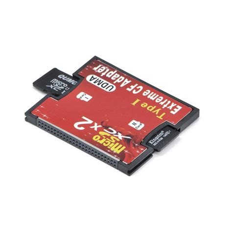 Type 1 Converter Dual Slot Micro Sd To Cf Card Adapter To Compact Flash