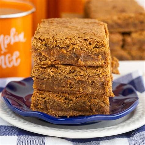 Easy Chewy Pumpkin Blondies Love From The Oven