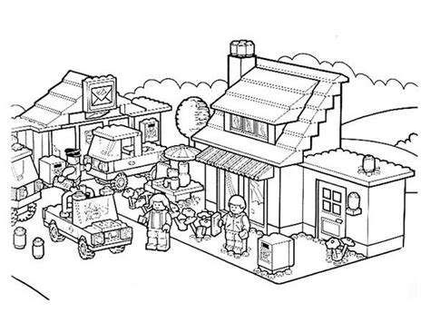 Lego City Coloring Pages Printable