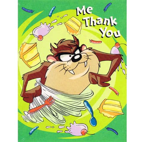 Looney Tunes Taz Chomp Thank You Notes W Envelopes 8ct Walmart