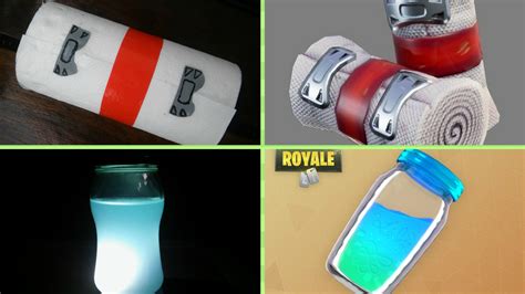 Items From Fortnite In Real Life Slurp Juice Bandages Tutorial In My