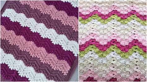 Summer Ripple Stitched Blanket Free Crochet Patterns