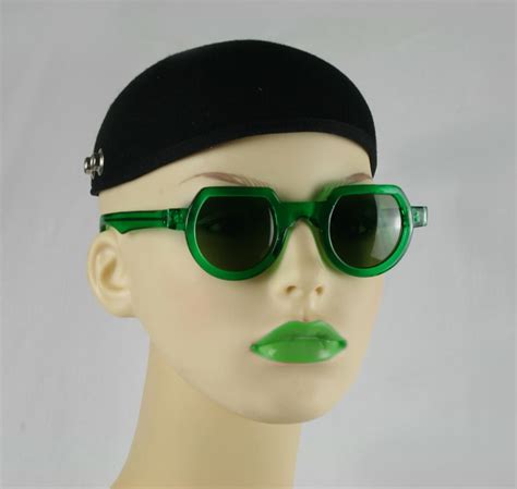 Hi Tek Round Sunglasses Green Plastic Frame Green Lenses Ht 010 Hi Tek Webstore